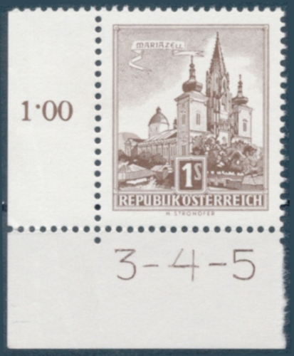 Briefmarke mit Symbolzahl(en)